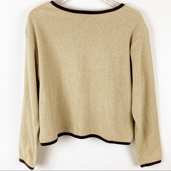 J.JILL Low Pile Teddy Bear Fleece Top Size Medium - Picture 2 of 6